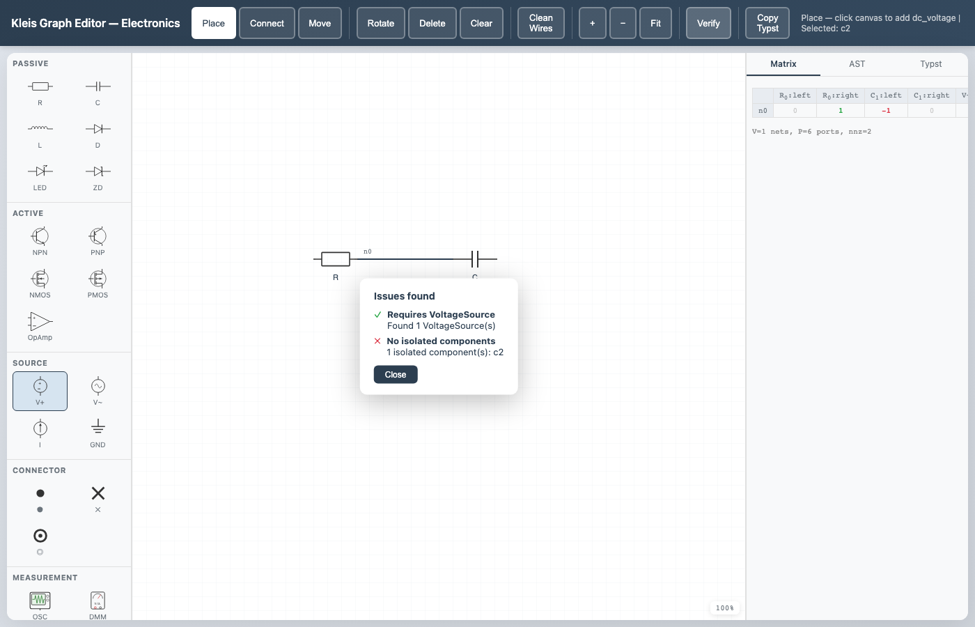 Verification overlay showing structural check results